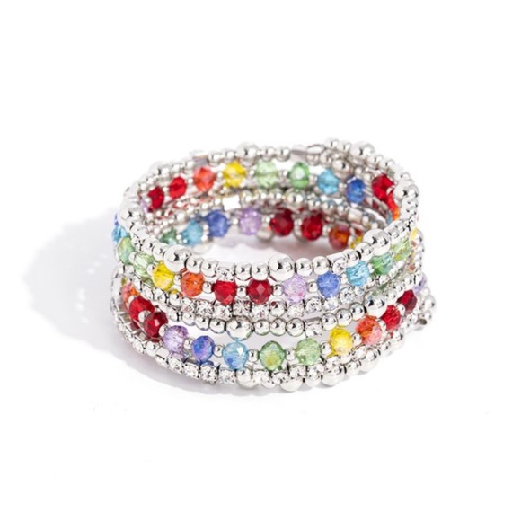 Paparazzi multi color Coil Bracelet - Picture 2 of 3